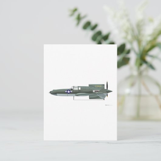 Curtis XP-55 Ascender Briefkaart (Staand voorkant)