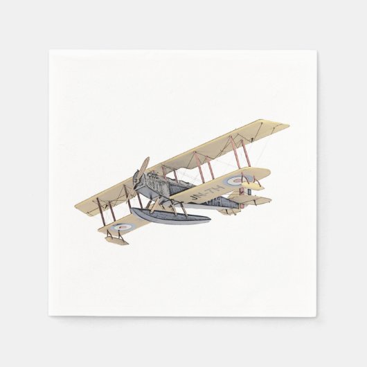 Curtiss Float Plane Paper Party Servetten (Voorkant)