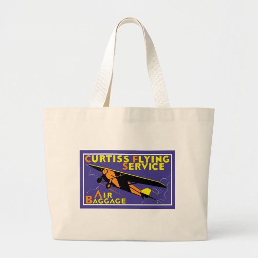 Curtiss Flying Service Grote Tote Bag (Voorkant)