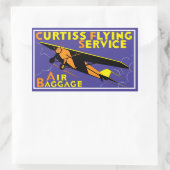Curtiss Flying Service Rechthoekige Sticker (Tas)