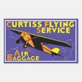 Curtiss Flying Service Rechthoekige Sticker (Voorkant)
