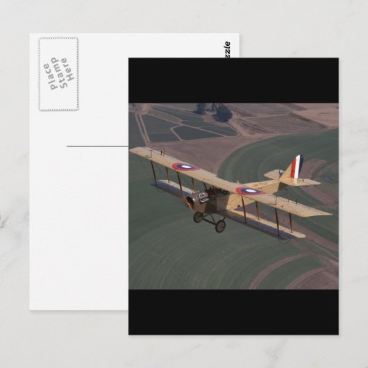 Curtiss, Jenny, 1918,_Classic Aviation Briefkaart (Voorkant / Achterkant)