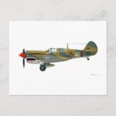 Curtiss P-40 Warhawk Briefkaart (Voorkant)