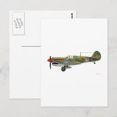 Curtiss P-40 Warhawk Briefkaart (Voorkant / Achterkant)