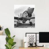 CURTISS P-40 WARHAWK FLYING TIGERS - 1942 POSTER (Thuiskantoor)