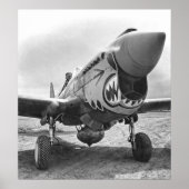 CURTISS P-40 WARHAWK FLYING TIGERS - 1942 POSTER (Voorkant)