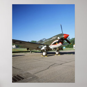 Curtiss P-40 Warhawk, op Minnesota CAF Air Show Poster