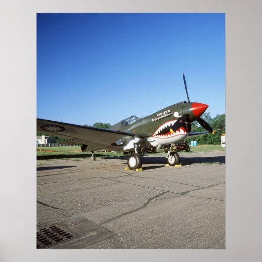 Curtiss P-40 Warhawk, op Minnesota CAF Air Show Poster (Voorkant)