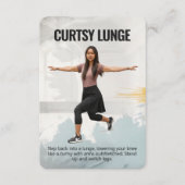 Curtsy Lunge Fitness Card with Pink Backing Save The Date (Voorkant)