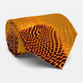 Curva laranja e pontos dourados sobre fundo marrom stropdas (Opgerold)