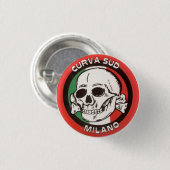 Curva Sud - Milaan - Italië Ronde Button 3,2 Cm (Voorkant /achterkant)
