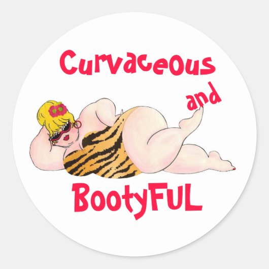Curvacatures en BootyFUL-stickers Ronde Sticker (Voorkant)