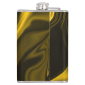 Curvas amarelas ou dourados em imagem marrom. heupfles (Achterkant)