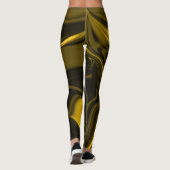 Curvas amarelas ou dourados em imagem marrom. leggings (Achterkant)