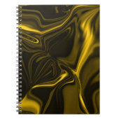 Curvas amarelas ou dourados em imagem marrom. notitieboek (Voorkant)