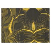 Curvas amarelas ou  dourados em imagem marrom. tafelkleed (Voorkant (Horizontaal))