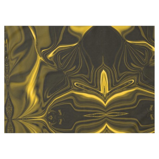 Curvas amarelas ou dourados em imagem marrom. tafelkleed (Voorkant (Horizontaal))