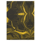 Curvas amarelas ou  dourados em imagem marrom. tafelkleed (Voorkant)