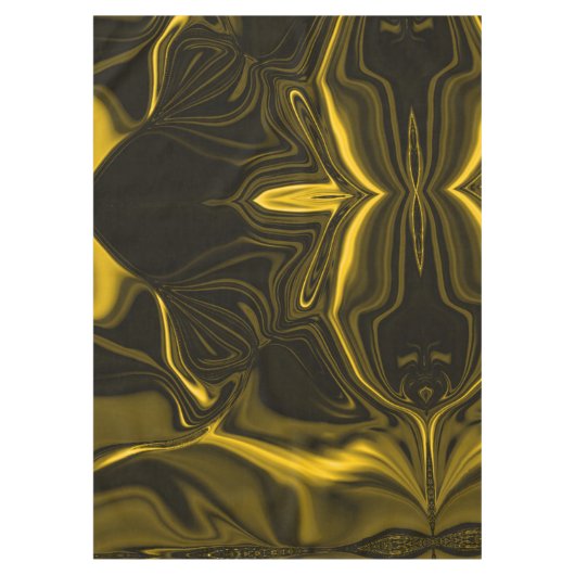 Curvas amarelas ou  dourados em imagem marrom. tafelkleed (Voorkant)