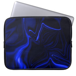 Curvas azuis em imagem azul escura. laptop sleeve