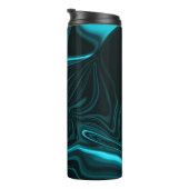 Curvas em azul turquesa, céu profundo ou ciano. thermosbeker (Geroteerd rechts)