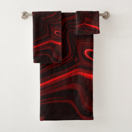 Curvas vermel heeft claro e escuro em fundo escuro bad handdoek