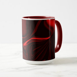 Curvas vermel heeft claro e escuro em fundo escuro mok