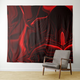 Curvas vermel heeft claro e escuro em fundo escuro wandkleed