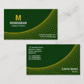 Curve - Amber op donkergroen Visitekaartje (Voorkant / Achterkant)