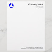 Curve Ball - blauw Briefhoofd Ontwerp (Voorkant)