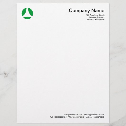 Curve Ball - Grass Green Gepersonaliseerd Briefhoofd (Voorkant)