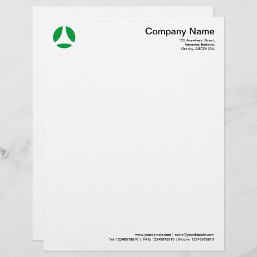 Curve Ball - Grass Green Gepersonaliseerd Briefhoofd (Voorkant / Achterkant)