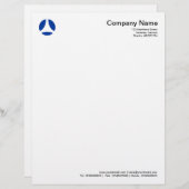 Curve Ball - Navy Blue Persoonlijk Briefhoofd (Voorkant / Achterkant)