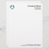 Curve Ball - Ocean Green Gepersonaliseerd Briefhoofd (Voorkant / Achterkant)