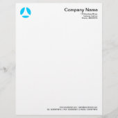 Curve Ball - Sky Blue Briefhoofd Sjabloon (Voorkant)