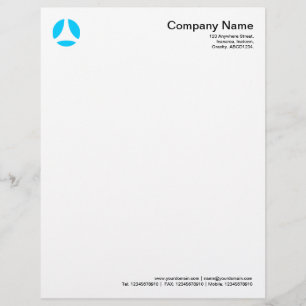 Curve Ball - Sky Blue Briefhoofd Sjabloon