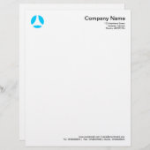 Curve Ball - Sky Blue Briefhoofd Sjabloon (Voorkant / Achterkant)