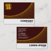 Curve Footed - Amber op donkerbruin Visitekaartje (Voorkant / Achterkant)