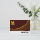 Curve Footed - Amber op donkerbruin Visitekaartje (Staand voorkant)