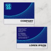 Curve Footed - Cyaan met diepzeemacht Visitekaartje (Voorkant / Achterkant)