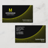 Curve - Geel op zwart Visitekaartje (Voorkant / Achterkant)