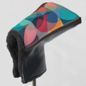 Curve Geometrische Afwerking Abstracte Golf Putter Golfheadcover (3/4 voorkant)