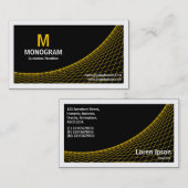 Curve II - Amber op zwart Visitekaartje (Voorkant / Achterkant)