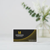 Curve II - Amber op zwart Visitekaartje (Staand voorkant)