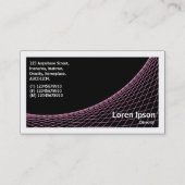 Curve II - Roze op zwart Visitekaartje (Achterkant)