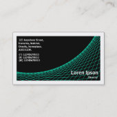 Curve II - Turquoise op Black Visitekaartje (Achterkant)