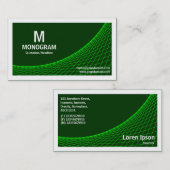 Curve II - Zilver grijs op Dk Green Visitekaartje (Voorkant / Achterkant)