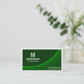 Curve II - Zilver grijs op Dk Green Visitekaartje (Staand voorkant)