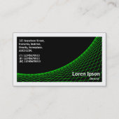 Curve II - Zilver grijs op zwart Visitekaartje (Achterkant)