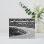 Curve in de reis van het leven briefkaart (Staand voorkant)